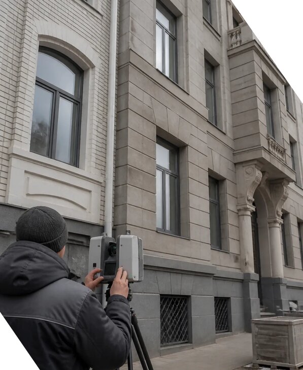 Лазерное сканирование фасадов зданий для обследования в Ногинске