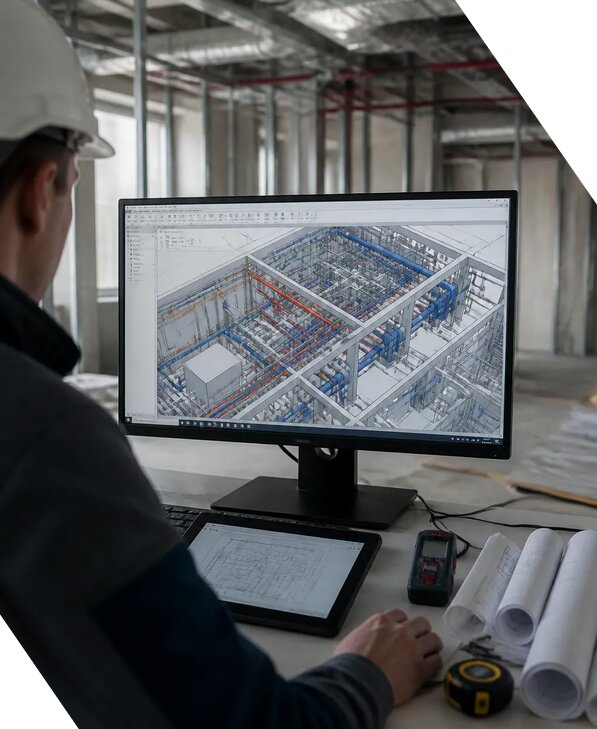 Создание BIM модели инженерных сетей для объектов в Ногинске